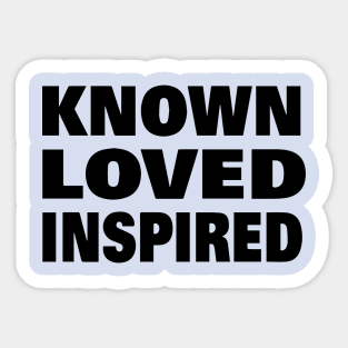 Known Loved Inspired Logo Sticker